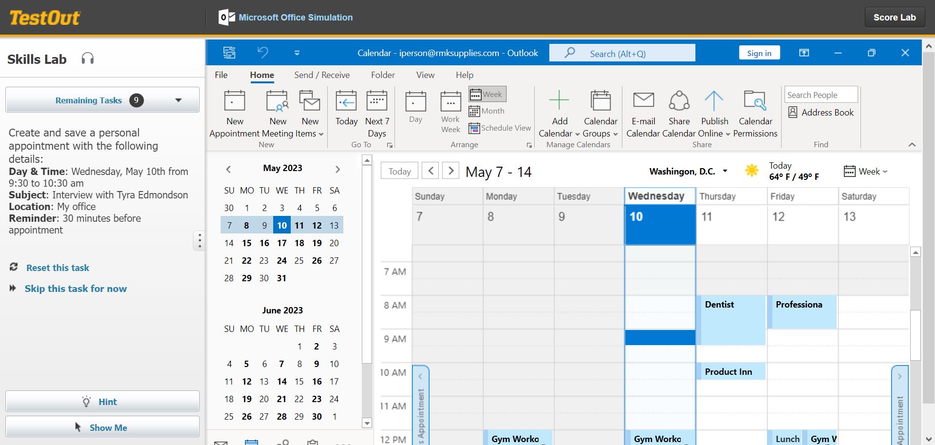 TestOut Course Announcement Office Pro 8.0